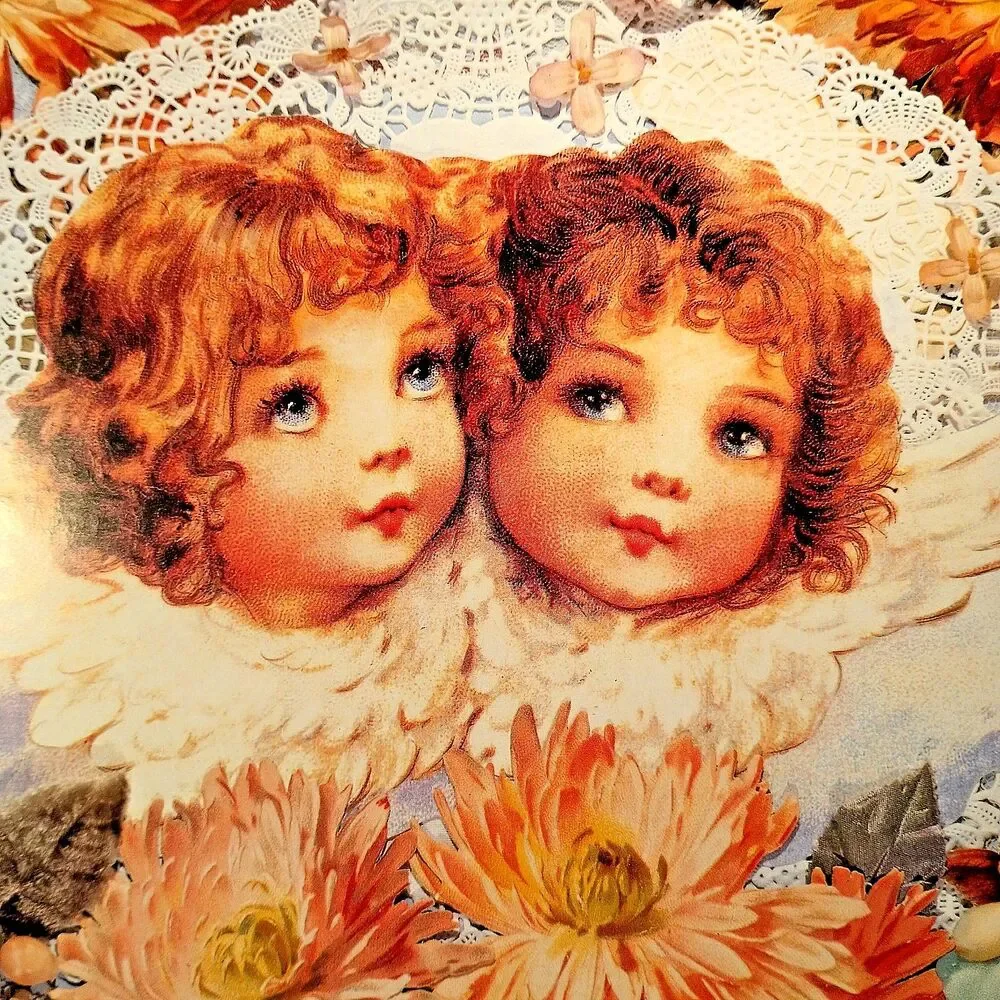 Vintage Victorian Cherubs Angels Florals, Junk Journal Craft Ephemera, Decoupage